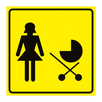 Тактильная пиктограмма «Доступность для матерей с колясками», ДС24